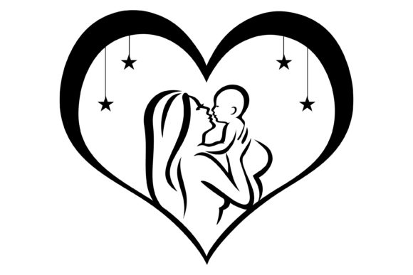 Mom & Baby SVG: Graphics for Crafts Branding