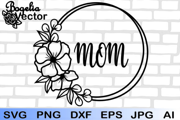 Mom Frame Graphics for Crafts and Small Business Branding