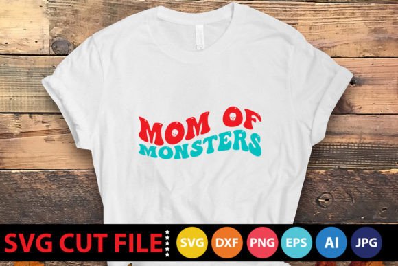Retro Mom of Monsters SVG for Crafts and Graphics